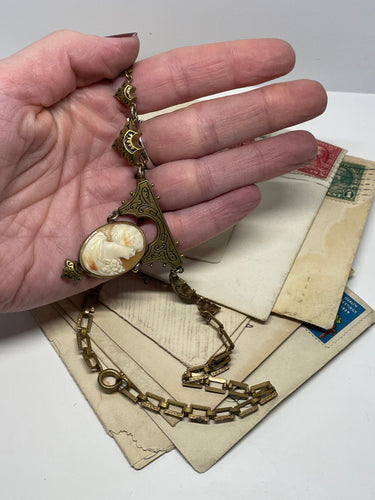 Victorian Drop Cameo Necklace Bloomers and Frocks